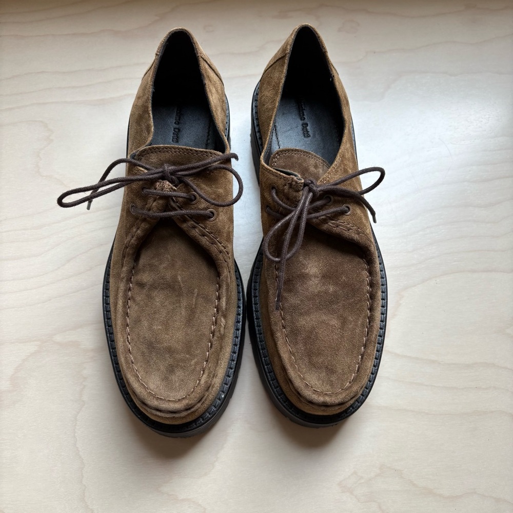 Massimo Dutti Brown Suede Women’s Oxford Loafer Shoes